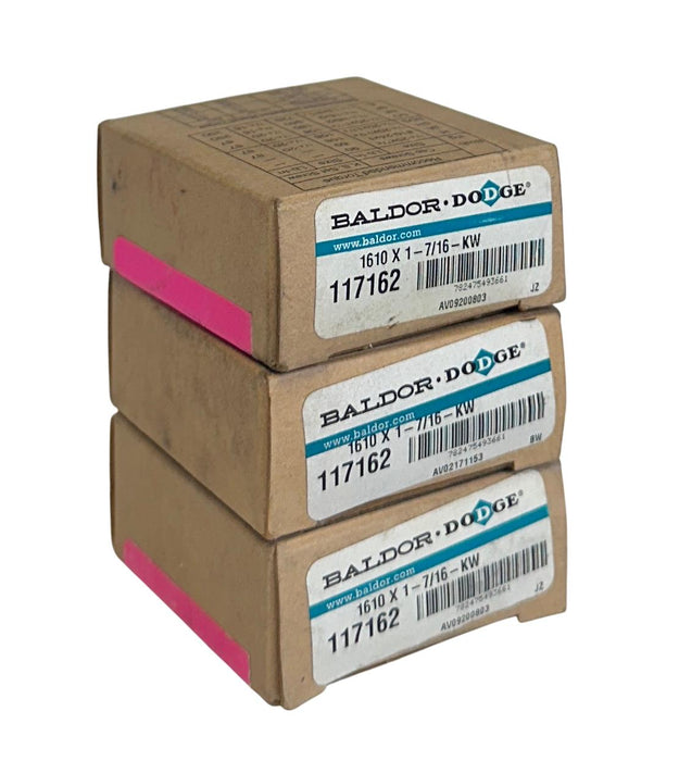3 BALDOR DODGE 1610X1-7/16-KW / 117162 TAPER-LOCK BUSHINGS 1-7/16'' BORE NSMP