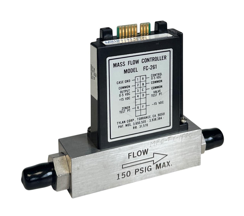 MILLIPORE FC-261V / FC261V Tylan 260 SERIES MASS FLOW CONTROLLER 15SLPM N2 USNP