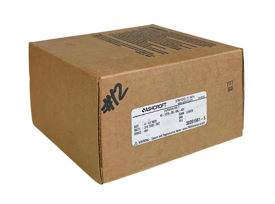 ASHCROFT 45-1279-SS-04L-60# / 451279SS04L60# DURAGAUGE PRESSURE 4-1/2'' 60# NSMP