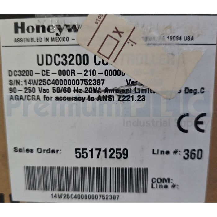 HONEYWELL UDC3200 UNIVERSAL DIN CONTROLLER DC3200-CE-000R-210-00000-00-0 NSMP