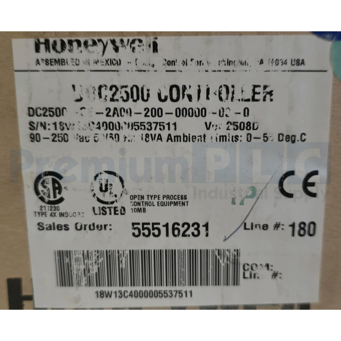HONEYWELL UDC2500 UNIVERSAL DIN CONTROLLER DC2500-CE-2A00-200-00000-00-0 NEW