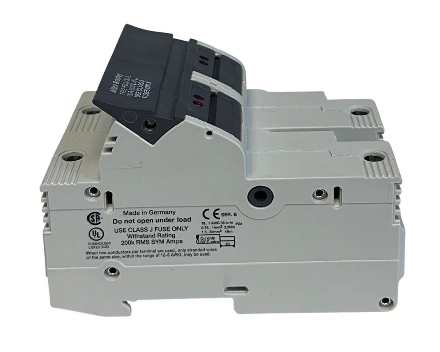 ALLEN BRADLEY 1492-FB2J30-L /B FUSE HOLDER 30A 600V CLASS J 1492FB2J30L NSNP