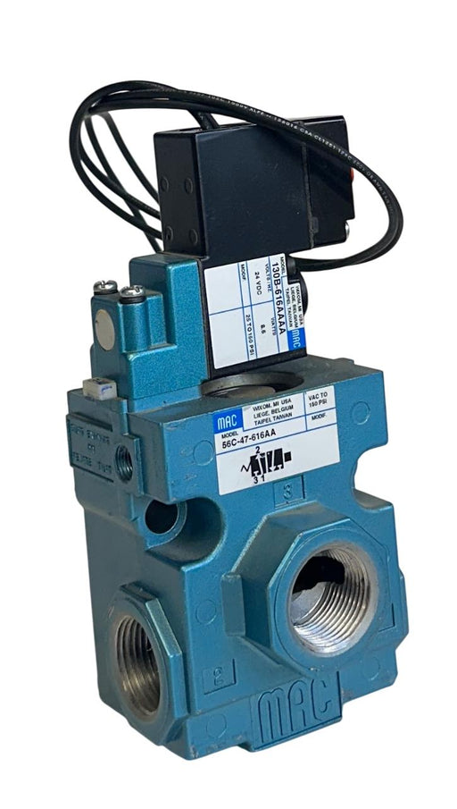 MAC VALVES 56C-47-616AA / 56C47616AA SOLENOID VALVE  24VDC COIL 8.5W 150PSI USNP