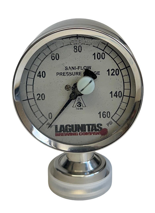CSE 3S-F-15U-GF-BT-SS / 3SF15UGFBTSS SANI-FLOW PRESSURE GAUGE 0-200PSI NSMP