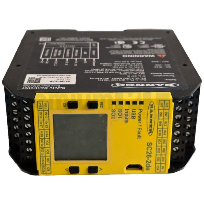 BANNER SC26-2DE SC26 SAFETY CONTROLLER BASE CONTROL MODULE P/N 85068 NUPI