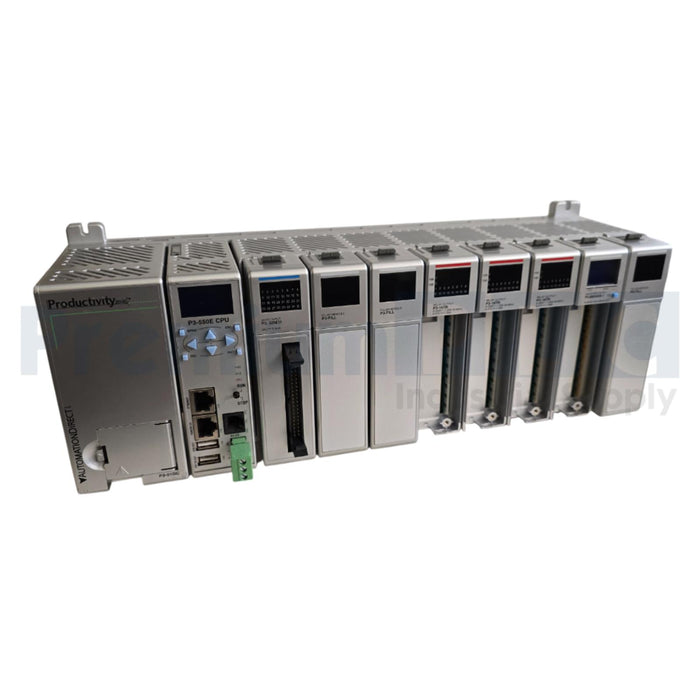 AUTOMATION DIRECT P3-08B Productivity3000 BASE W/P3-550E, P3-8AD4DA-1, ETC NUPI