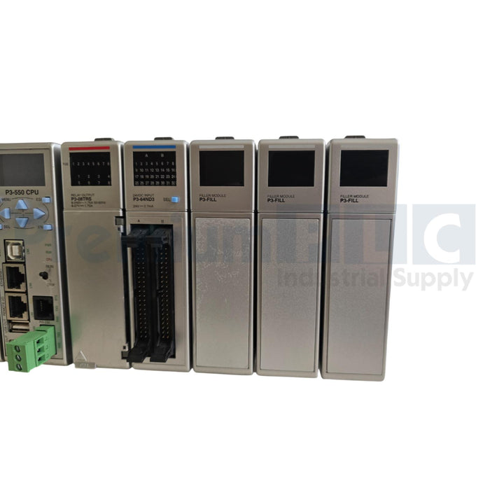 AUTOMATION DIRECT P3-08B Productivity3000 BASE W/P3-550E, P3-8AD4DA-1, ETC NUPI