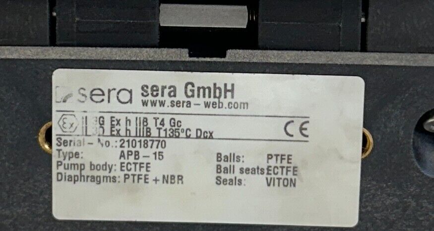 SERA GmbH APB-15 / APB15 AIR DRIVEN DIAPHRAGM PUMP ECTFE PTFE+NBR USNP