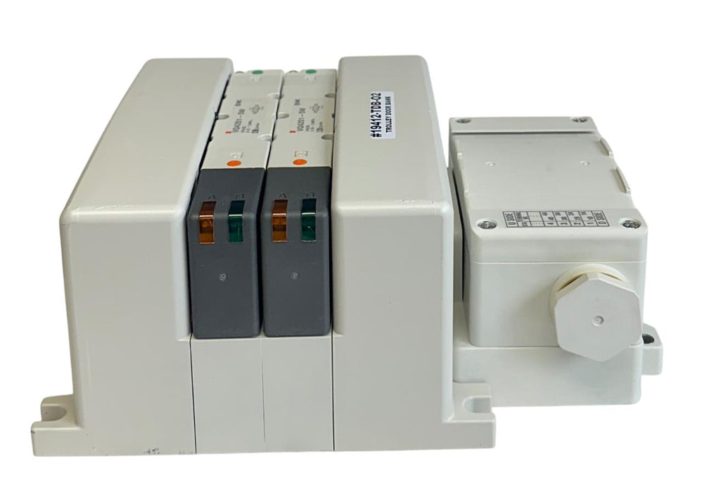 SENTRY SMC 19412-TDB-O2 / 19412-TDB-02 PNEUMATIC TROLLEY DOOR BANK 2-PORT NSNP