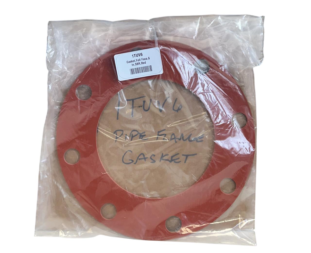 2 NAPAC GRAINGER 7124FF-0150-125-0600 / 1TUV6 FULL FACE GASKETS 6'' RED SBR NSMP