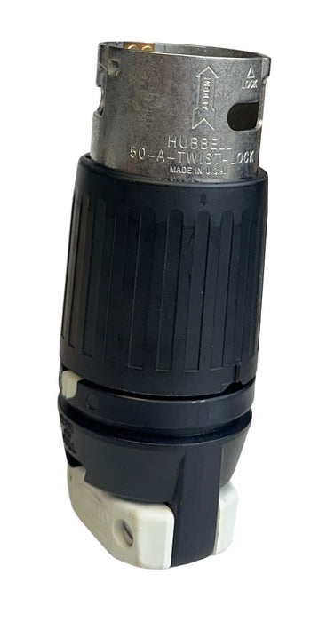 HUBBELL CS8165C INSULGRIP TWIST-LOCK PLUG 50A 3PHASE 480VAC 3-POLE 4-WIRE NSMP
