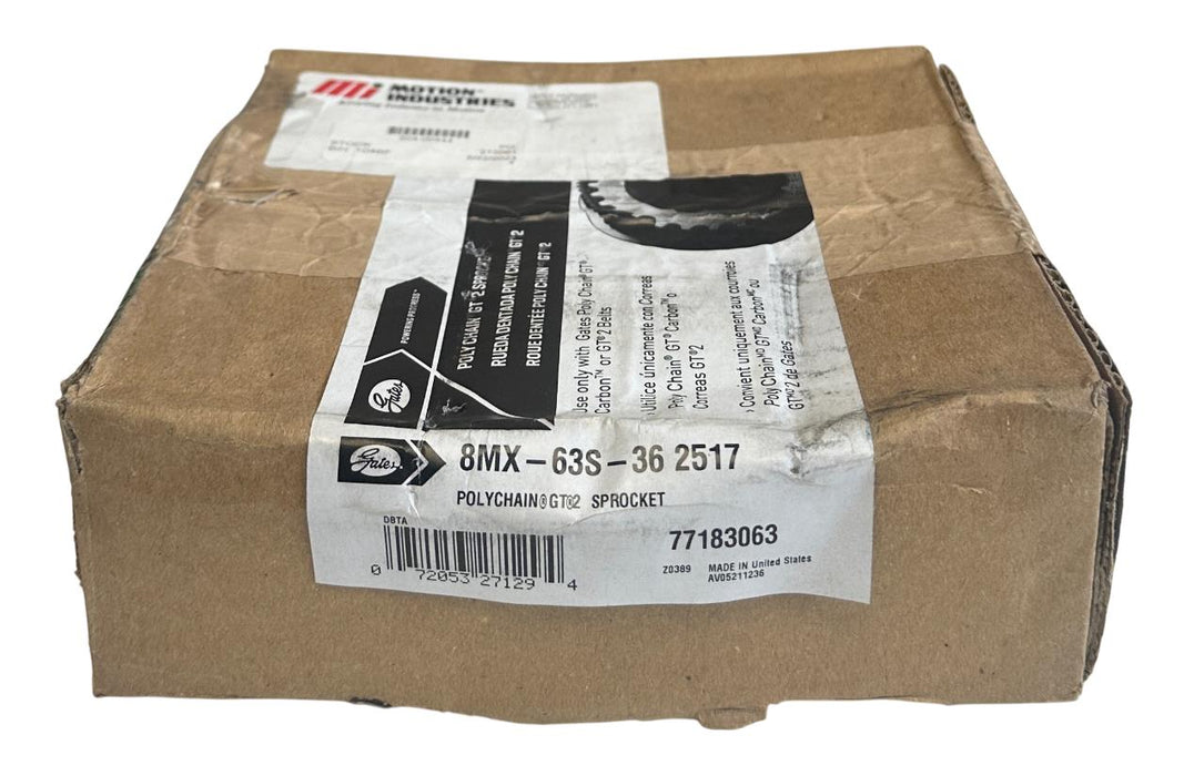 GATES 8MX-63S-36 2517 / 77183063 POLYCHAIN GT2 BELT SPROCKET TAPER-LOCK NSMP