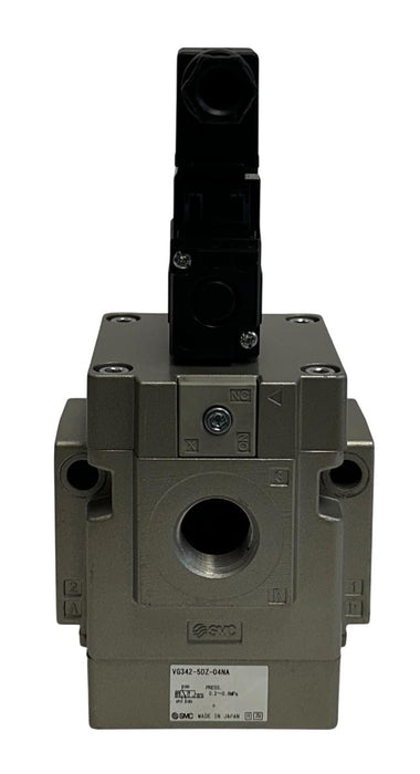 SMC VG342-5DZ-04NA / VG3425DZ04NA PNEUMATIC POPPET VALVE 24VDC COIL 3-PORT USNP