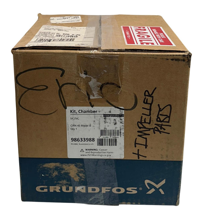 For Parts GRUNDFOS 98633988 OEM CHAMBER KIT SIC/SIC CRN45 MODEL B INCOMPLETE