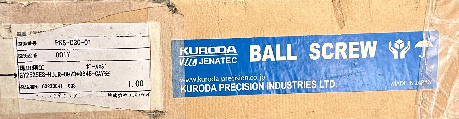KURODA SEIKO GY252ES-HULR-0973*0845-CAY / PSS-030-01 PRECISION BALL SCREW NSMP