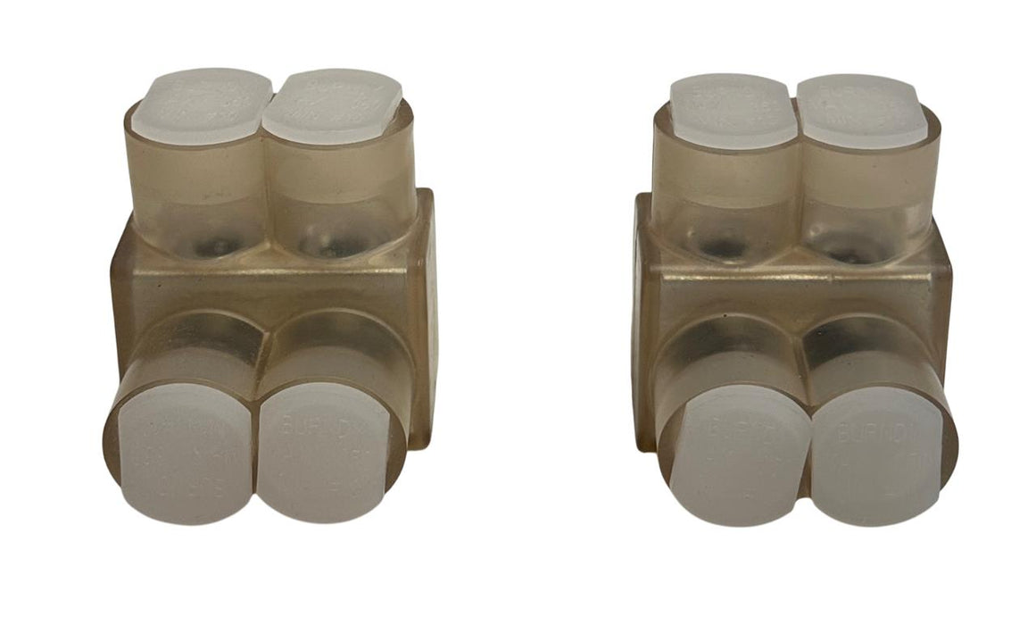 2 BURNDY BIBD-350-2 / BIBD3502 UNITAP CONNECTORS #10AWG-350KCMIL 2-PORT NSNP