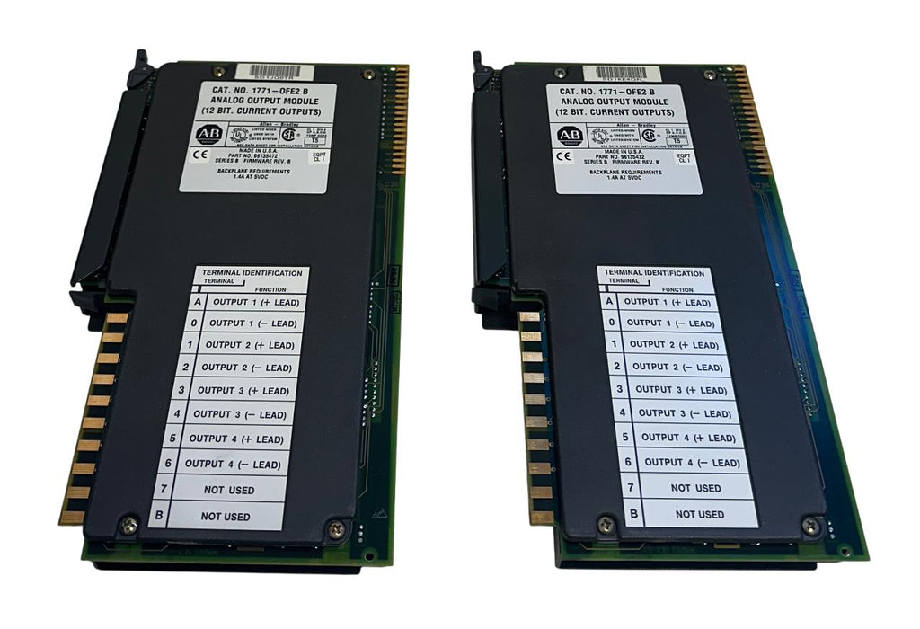 2 ALLEN BRADLEY 1771-OFE2 /B PLC-5 ANALOG OUTPUT MODULES 4-PT 5VDC USNP