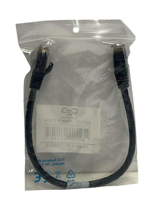 10 C2G CABLES 2 GO 27150 CAT6 SNAGLESS BLACK 1FT EtherNet PATCH CABLES NSFS