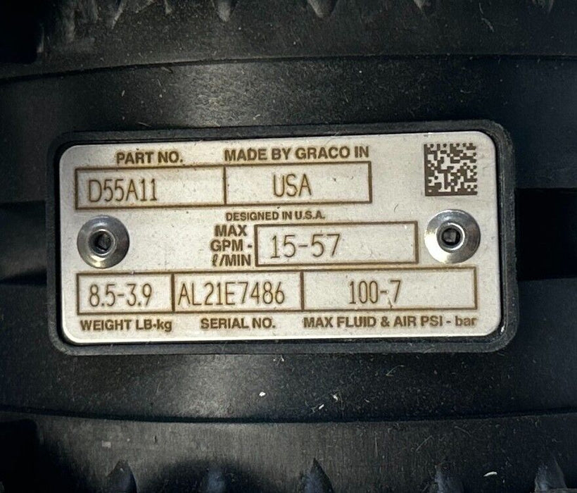 GRACO D55A11 HUSKY 515 PVDF 1/2'' NPT DIAPHRAGM PUMP 15-57GPM OEM NSMP