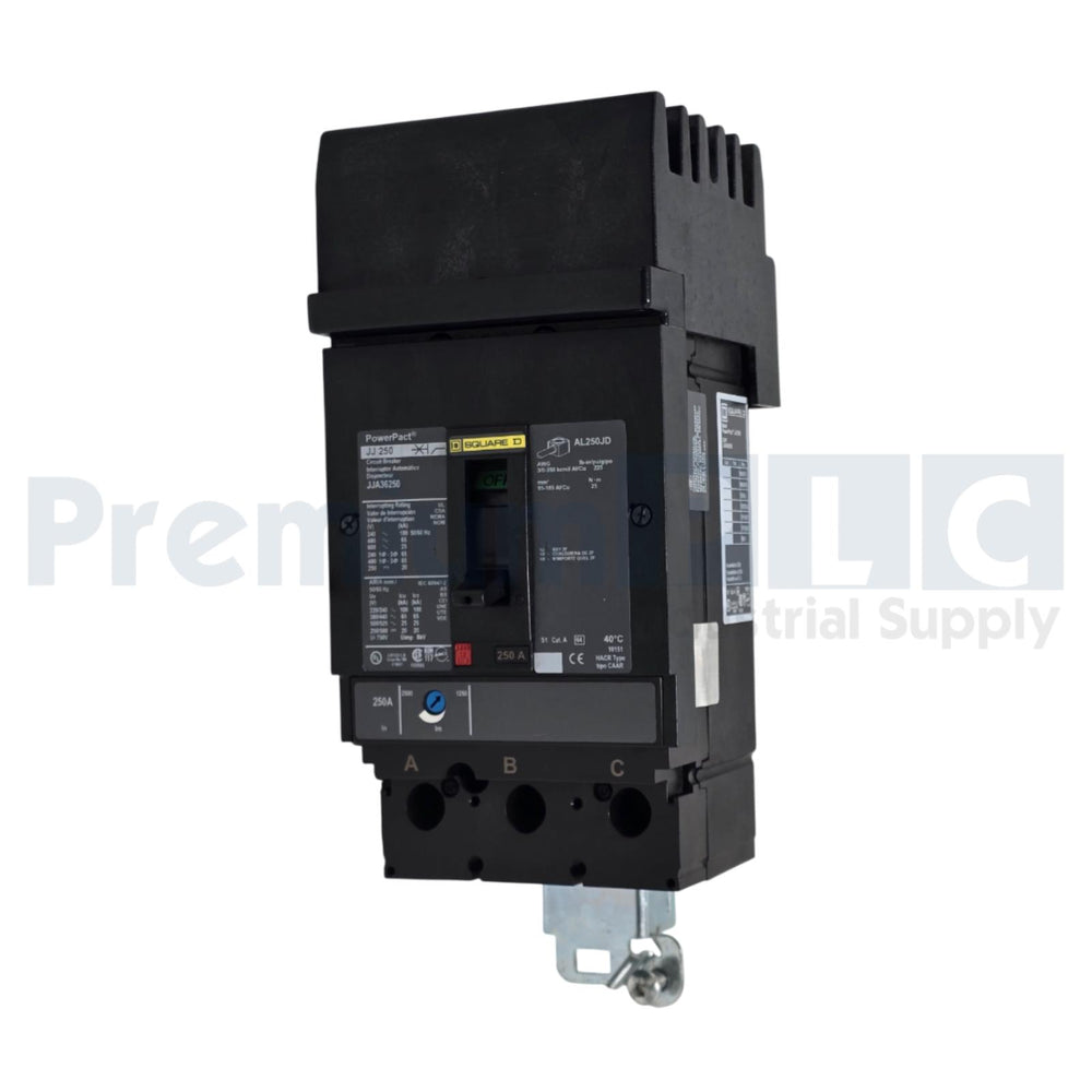 SQUARE D JJA36250 PowerPact JJ 250 CIRCUIT BREAKER 250A, 3-POLE, 600VAC NSNP