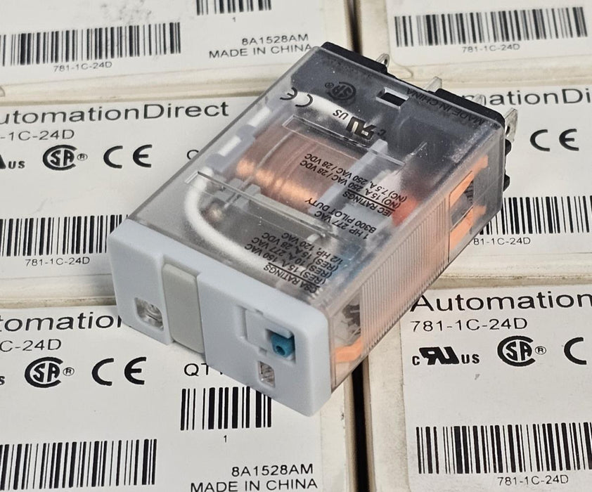 LOT OF 6 NIB AUTOMATION DIRECT 781-1C-24D ICE CUBE CONTROL RELAYS 7811C24D