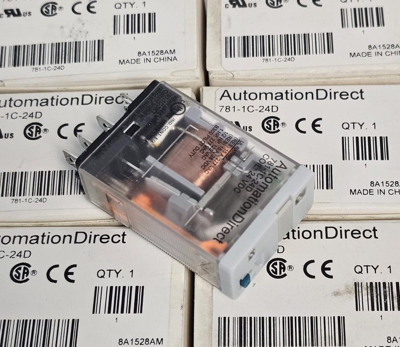 LOT OF 6 NIB AUTOMATION DIRECT 781-1C-24D ICE CUBE CONTROL RELAYS 7811C24D