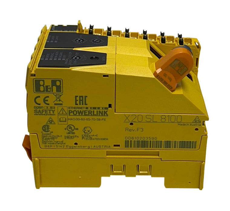 B&R X20 SL 8100 / X20SL8100 EtherNet POWERLINK SAFETY MODULE SAFELOGIC NSNP