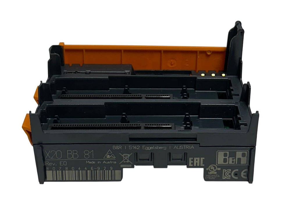 B&R X20 BB 81 / X20BB81 ADD-ON BUS BASE MODULE EXPANSION SLOT NO PLATES NSNP
