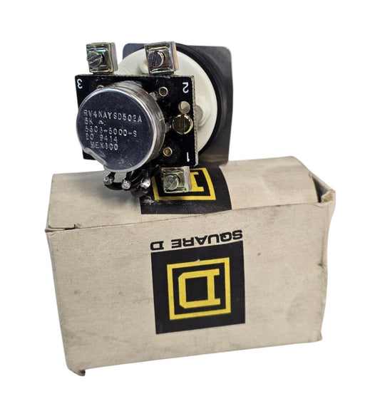 NEW SCHNEIDER SQUARE D 9001K2107 SPEED POTENTIOMETER 5K OHM 2 WATT 30MM T-K