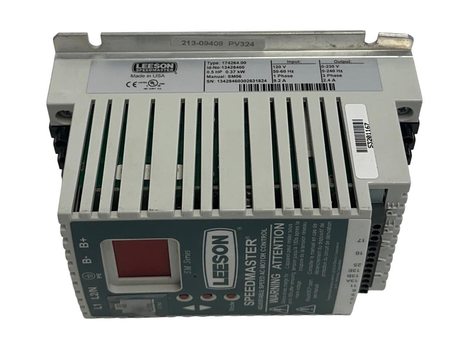 LEESON SPEEDMASTER 174264.00 / 13428460 ADJUSTABLE SPEED AC MOTOR CONTROL USNP