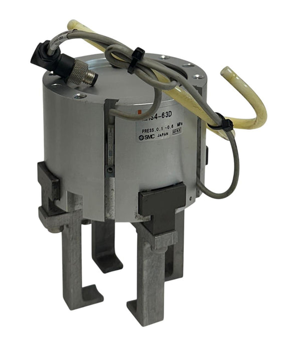SMC MHS4-63D / MHS463D MHS SERIES PNEUMATIC GRIPPER PARALLEL STYLE 4 GRIP USNP