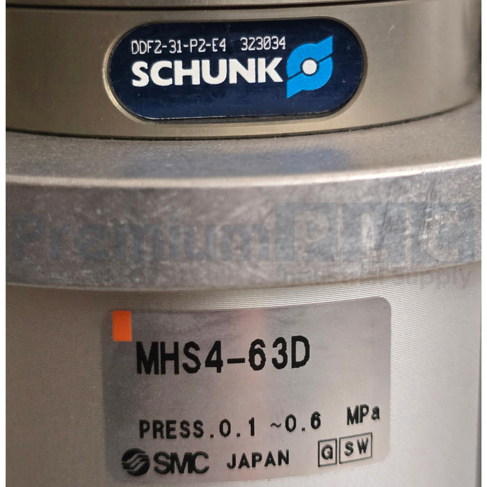 SCHUNK DDF 2-031-P2-E4 / DDF2-31-P2-E4 ROTARY FEED-THROUGH ID 323034 W/MHS4-63D
