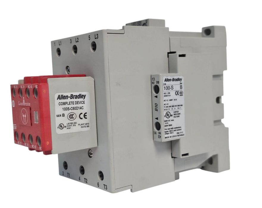 NEW ALLEN BRADLEY 100S-C60D14C SER. B SAFETY CONTACTOR 60A 110V 100SC60D14C