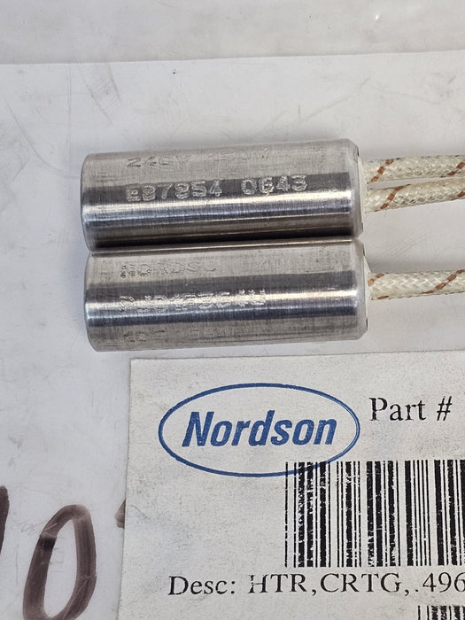LOT OF 2 NEW NORDSON 1054661 CARTRIDGE HEATERS 240V 147W FOR HOT MELT HEAD/TANK