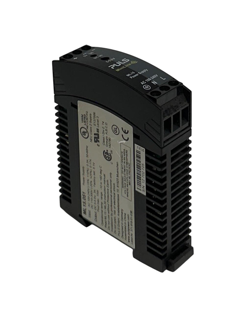 PULS ML15.051 / ML15051 POWER SUPPLY 100-240VAC/110-300VDC IN 5-5.5VDC OUT USNP