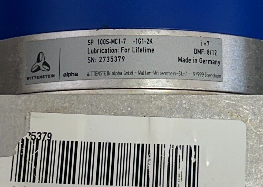 SIEMENS 1FK7063-5AF71-1EH0 / SP 100S-MC1-7-1G1-2K SERVO MOTOR 3PH 2.9kW NSNP
