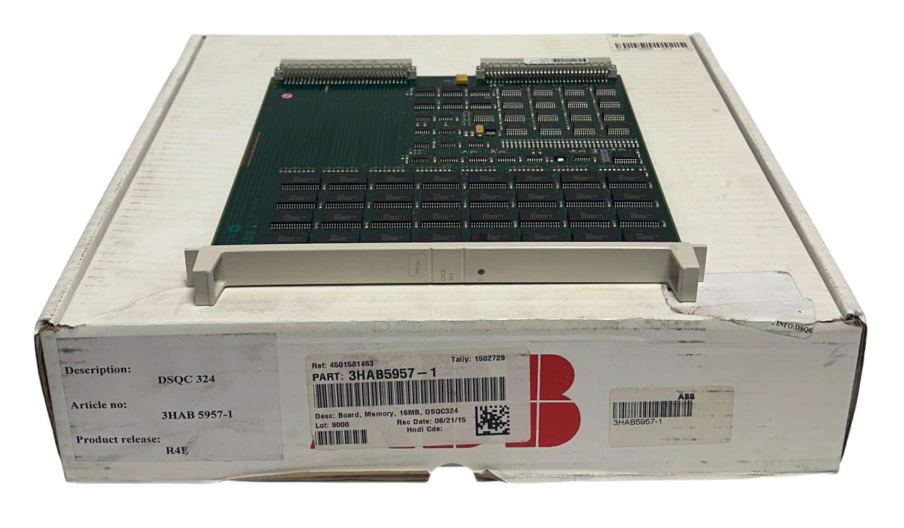ABB 3HAB5957-1 / DSQC 324 / 3BSC 980 006 R109 MEMORY MODULE 16MB REPAIRED