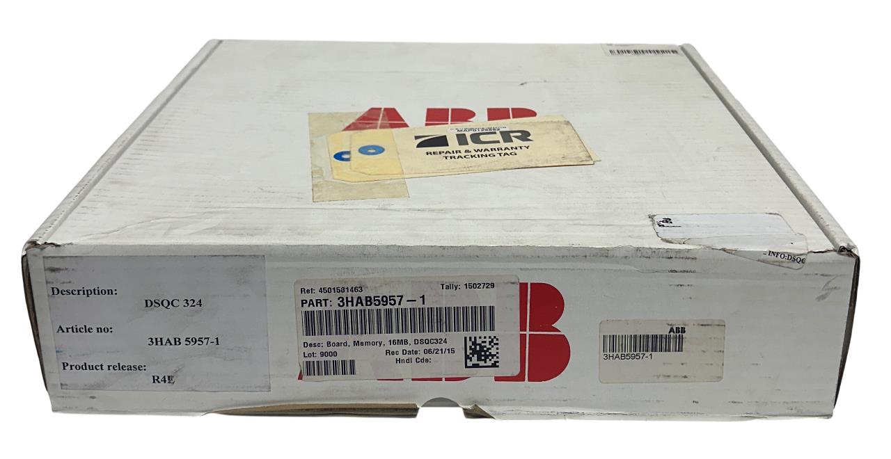 ABB 3HAB5957-1 / DSQC 324 / 3BSC 980 006 R109 MEMORY MODULE 16MB REPAIRED