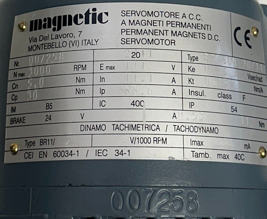 MAGNETIC BR 60M 30/14 / BR60M3014 PERMANENT MAGNET DC SERVO MOTOR BR11/2 NSNP
