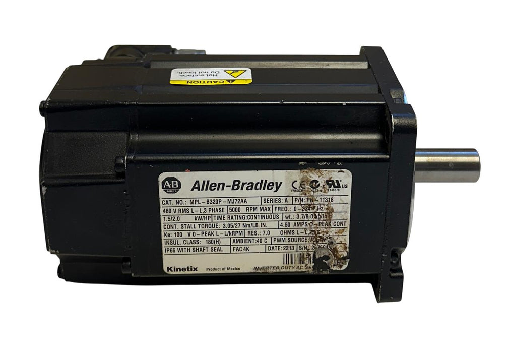 ALLEN BRADLEY MPL-B320P-MJ72AA /A Kinetix AC SERVO MOTOR 1.5kW/2HP 460V USNP