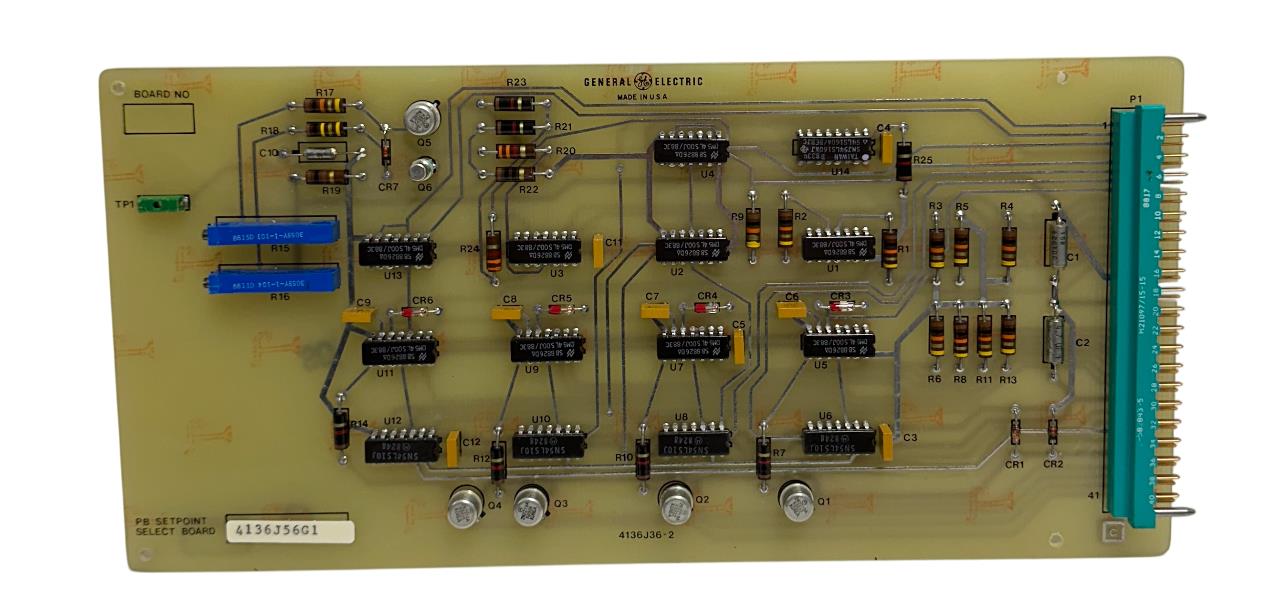 GENERAL ELECTRIC 4136J56-G1 / 4136J56G1 PB SETPOINT SELECT BOARD 4136J36-2 NSNP