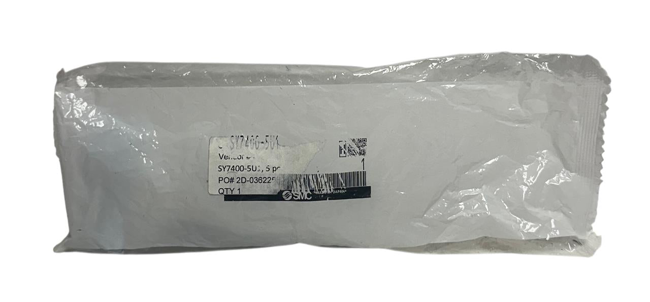 SMC SY7400-5U1 / SY74005U1 PNEUMATIC SOLENOID VALVE 5-PORT 24VDC 3-POS NSFS