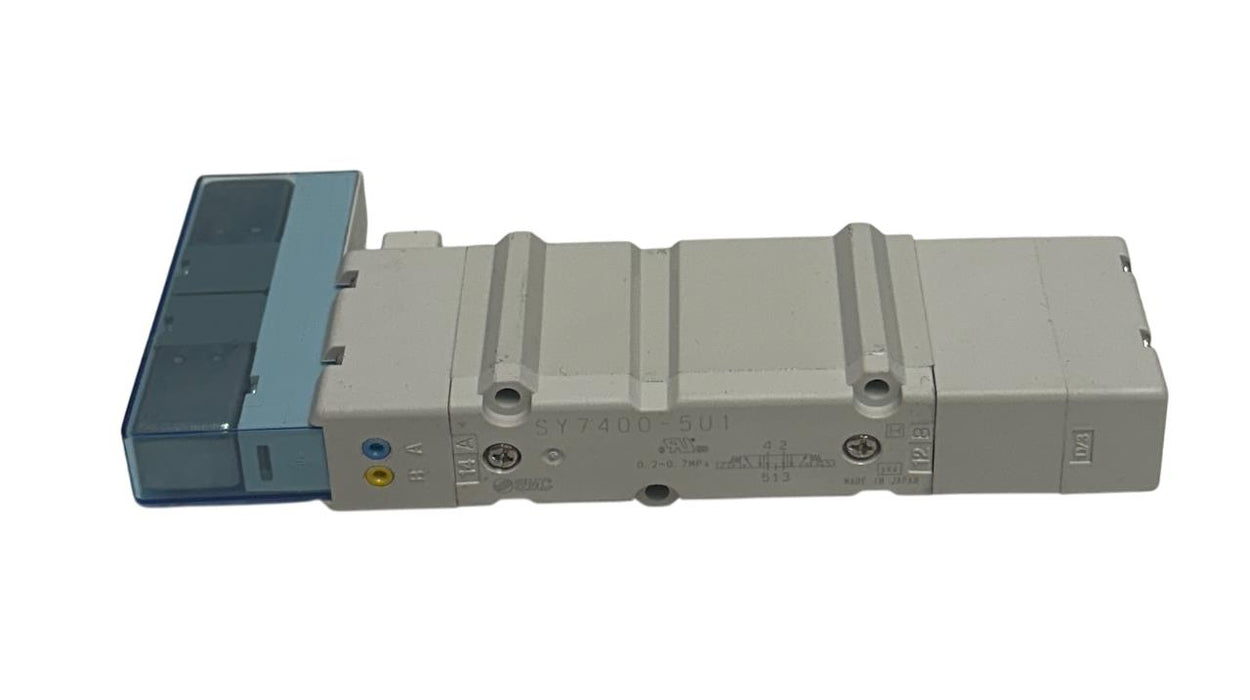 SMC SY7400-5U1 / SY74005U1 PNEUMATIC SOLENOID VALVE 5-PORT 24VDC 3-POS NSMP