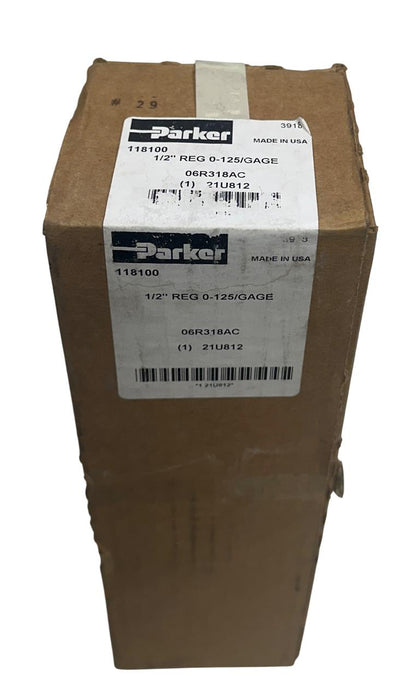 PARKER 06R318AC / 21U812 / 118100 REGULATOR 1/2'' REG 0-125/GAGE OEM NSMP