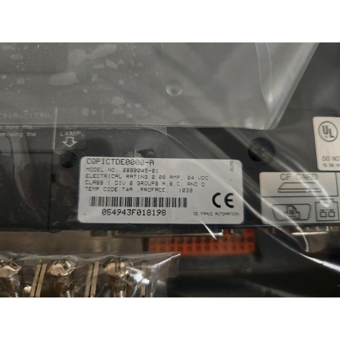 GE Fanuc CQPICTDE0000-A QUICKPANEL 10.4" TFT , ENET, CF, 24VDC 2880045-01 NSMP
