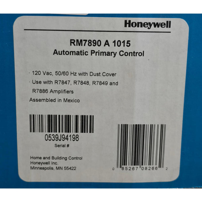 HONEYWELL RM7890 A 1015 / RM7890A1015 AUTOMATIC PRIMARY CONTROL 120VAC NSMP