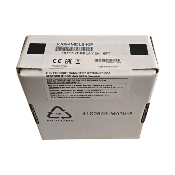 GE FANUC EMERSON IC694MDL940F RX3i OUTPUT RELAY MODULE 2A 16PT IC694MDL940 NSFS