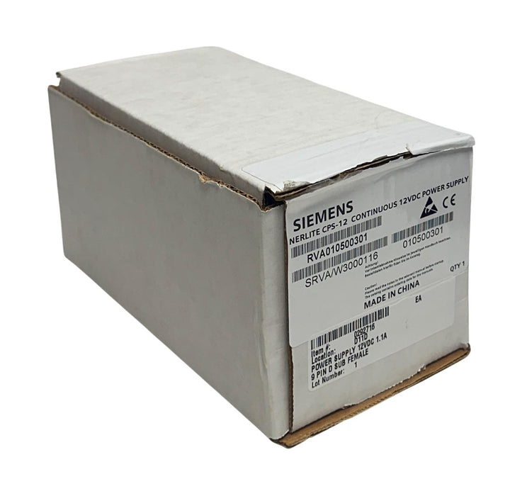 SIEMENS RVA010500301 / CPS-12 NERLITE CONTINUOUS 12VDC POWER SUPPLY 1.1A NSMP