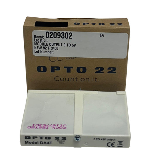 OPTO 22 DA4T I/O MODULE 0-5VDC OUTPUT ISOLATED ANALOG NSMP