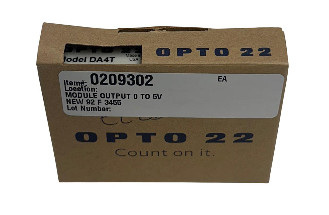 OPTO 22 DA4T I/O MODULE 0-5VDC OUTPUT ISOLATED ANALOG NSMP